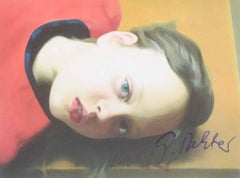 Gerhard Richter (b. 1932) “Betty”. Colour offset/ postcard, hand-signed.