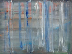 Abstraktes Bild 758-2 - Peinture abstraite d'après-guerre à l'huile sur toile, 1992