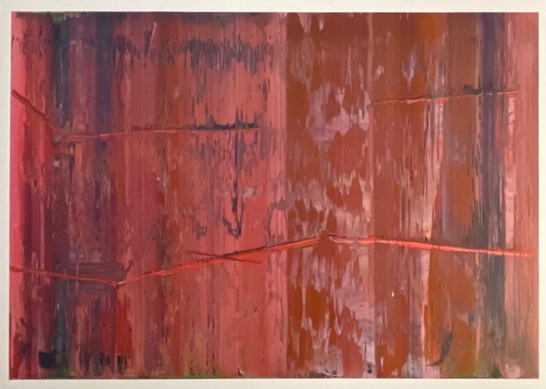Gerhard Richter
Image abstraite sans titre, 2002
Lithographie offset sur papier GardaMatt Art 250 GSM 
Non signé, édition de 3433
12 1/2 × 16 3.5 pouces
Non encadré
Imprimée sur du papier GardaMatt Art 250 GSM, cette pièce magnifique et colorée