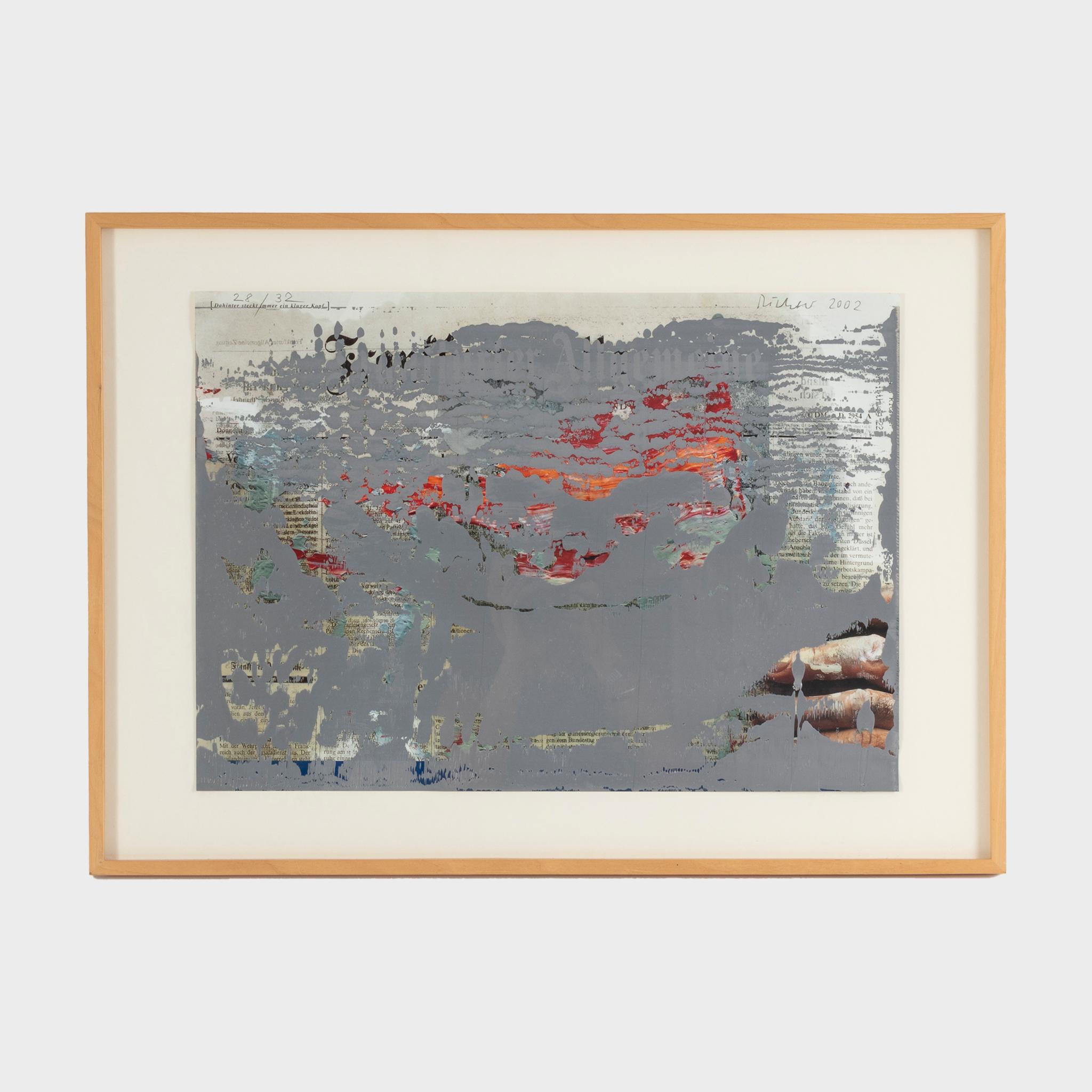 FAZ-Übermalung (Éditions CR 122) Peinture de Gerhard Richter, abstraite, tirage unique