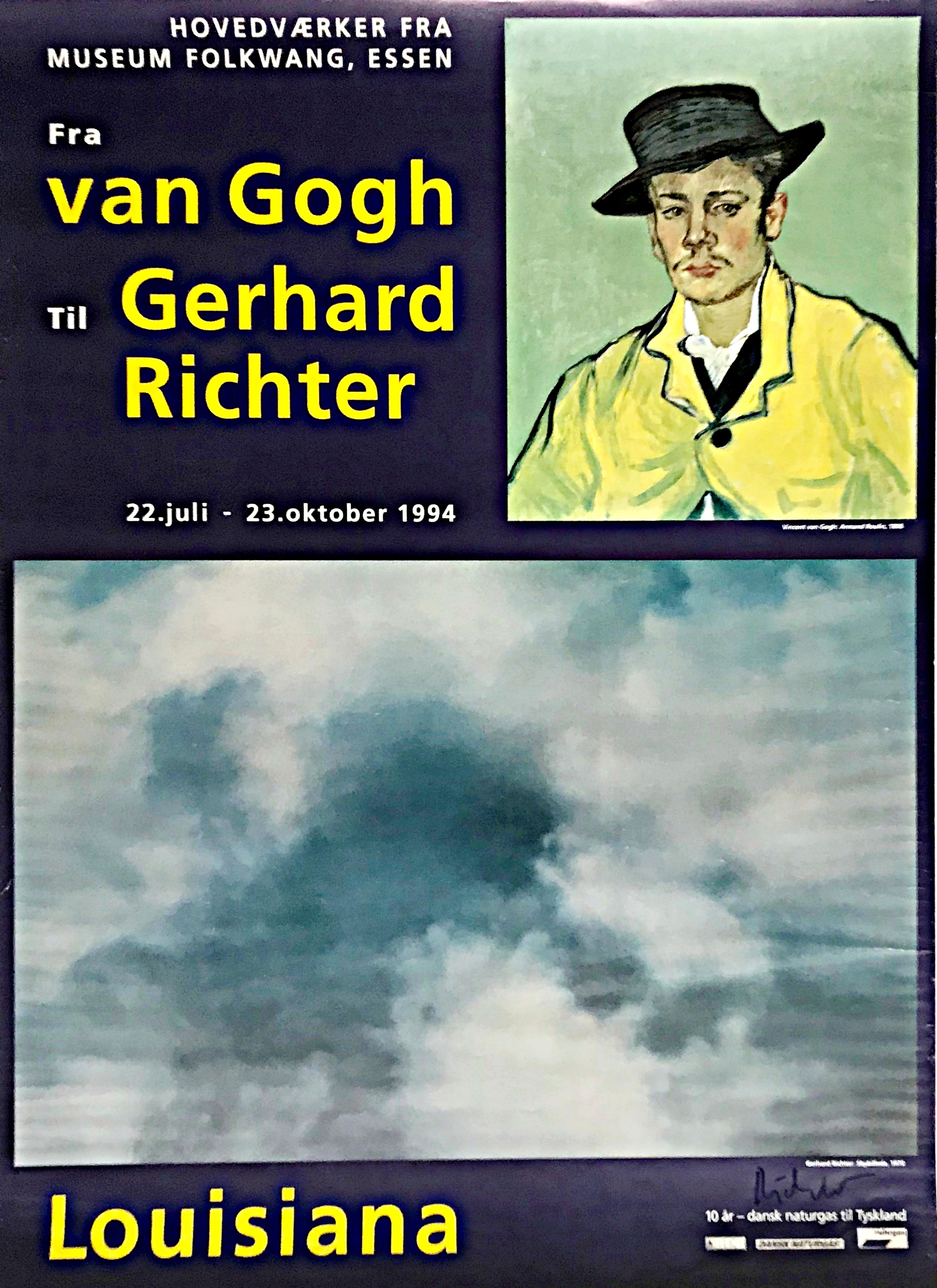 Gerhard Richter
Fra van Gogh Til Gerhard Richter (Von Van Gogh zu Gerhard Richter) - Handsigniert von Gerhard Richter, 1994
Offsetlithographie (handsigniert)
Handsigniert in schwarzem Marker von Gerhard Richter rechts unten; nicht nummeriert
34 × 24
