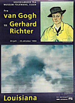 Fra van Gogh Til Gerhard Richter, Hand signed by Gerhard Richter museum poster