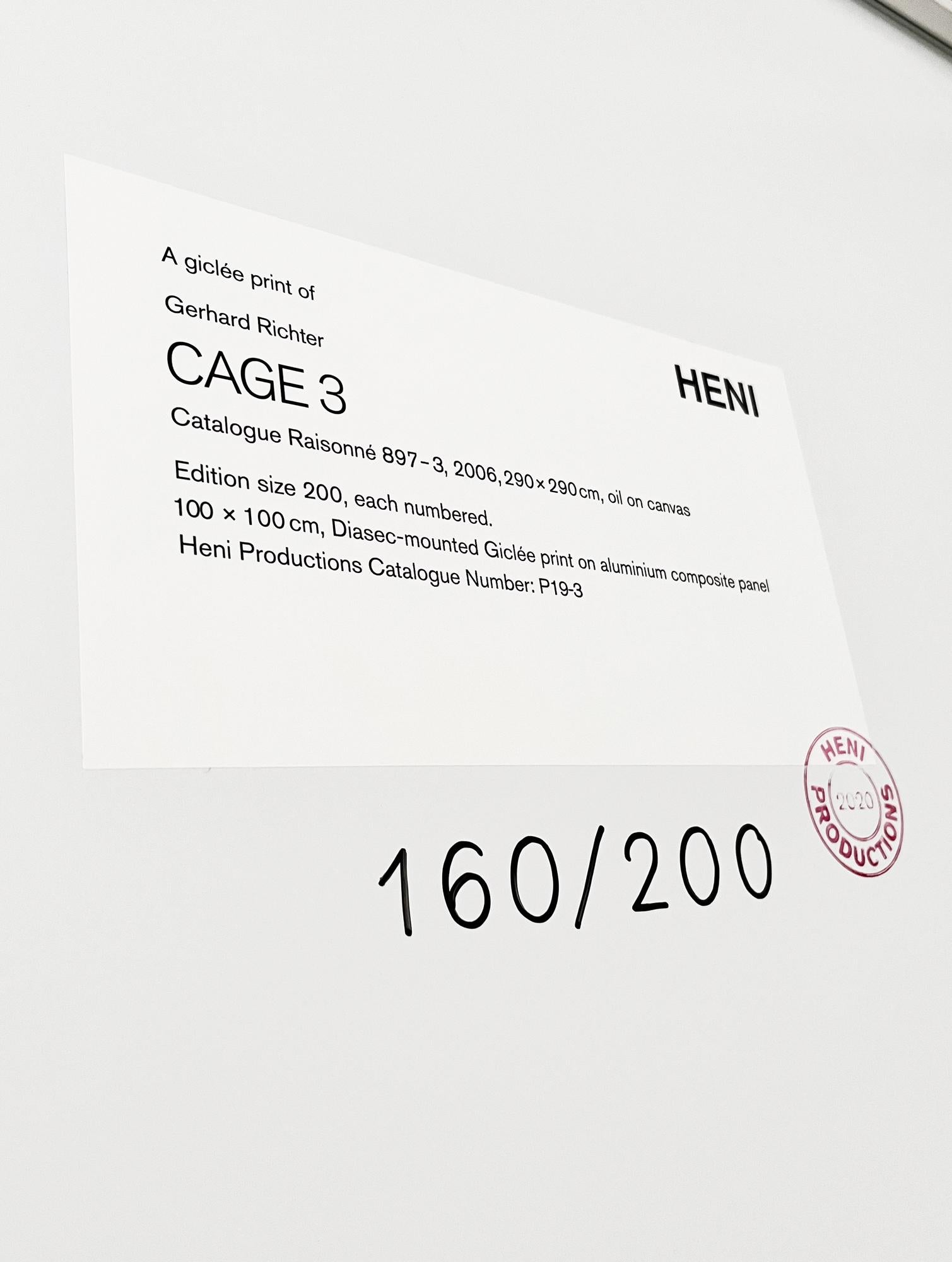 Gerhard Richter, Käfig P19-3 – Originaldruck, zeitgenössische Kunst, Abstrakte Kunst 1