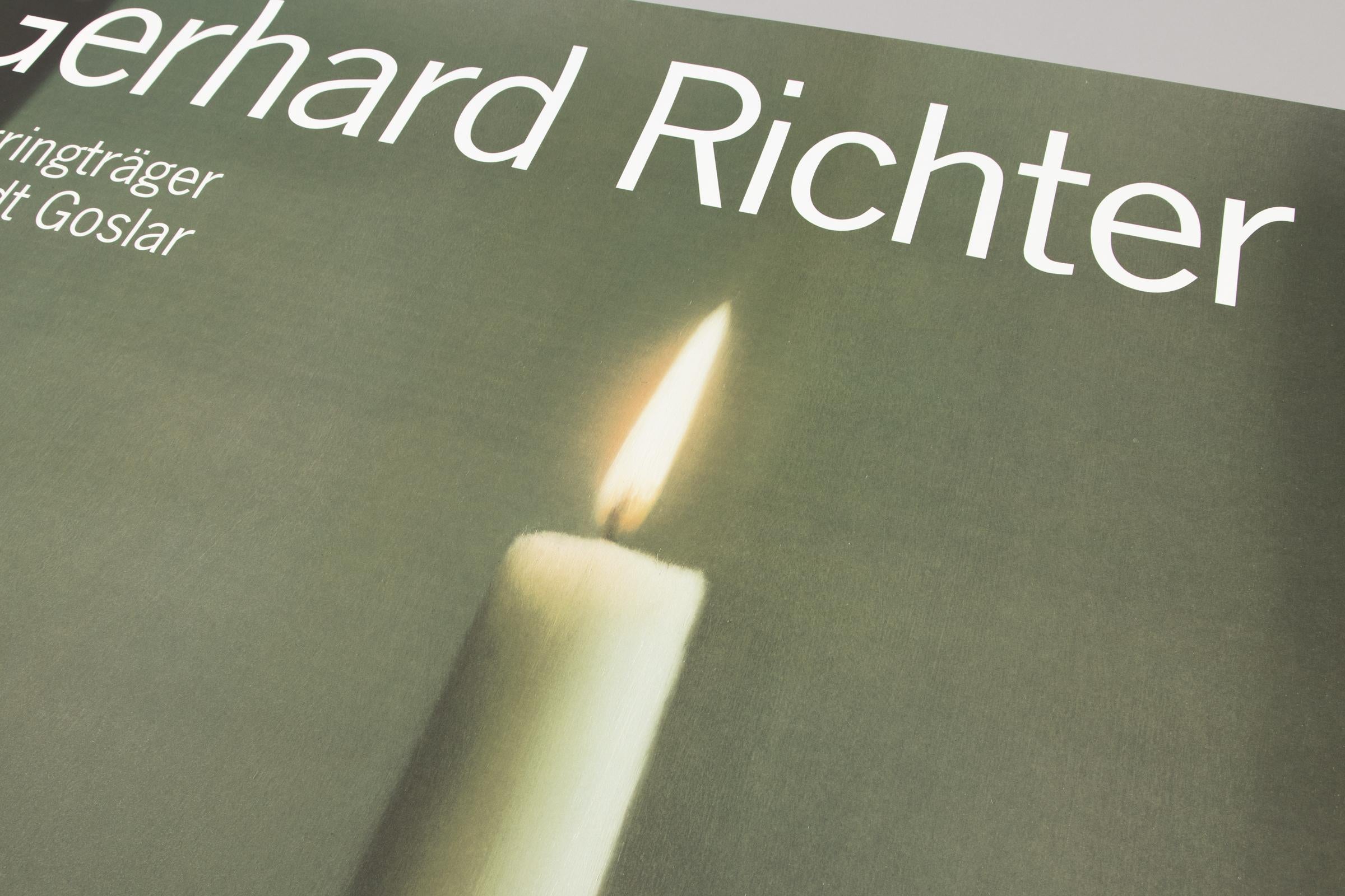 Gerhard Richter, Kerze I (Poster Mönchehaus-Museum): Poster della mostra firmato in vendita 1