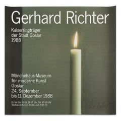 Gerhard Richter, Kerze I (Plakat Mönchehaus-Museum): Signiertes Ausstellungsplakat