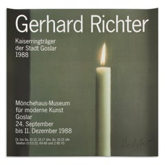 Gerhard Richter, Kerze I (Poster Mönchehaus-Museum): Poster della mostra firmato