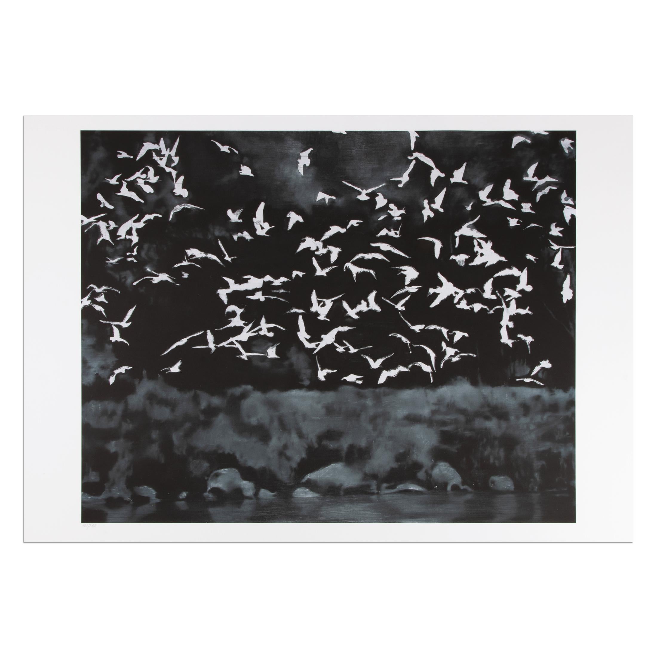 Gerhard Richter,
Vögel, 1964/2026
Impression hybride 5 couleurs sur papier vergé Rives 260g
27 3/5 × 39 2/5 in  70 × 100 cm
Édition de 500 exemplaires : Non signé, signé au crayon
Condit : Excellent