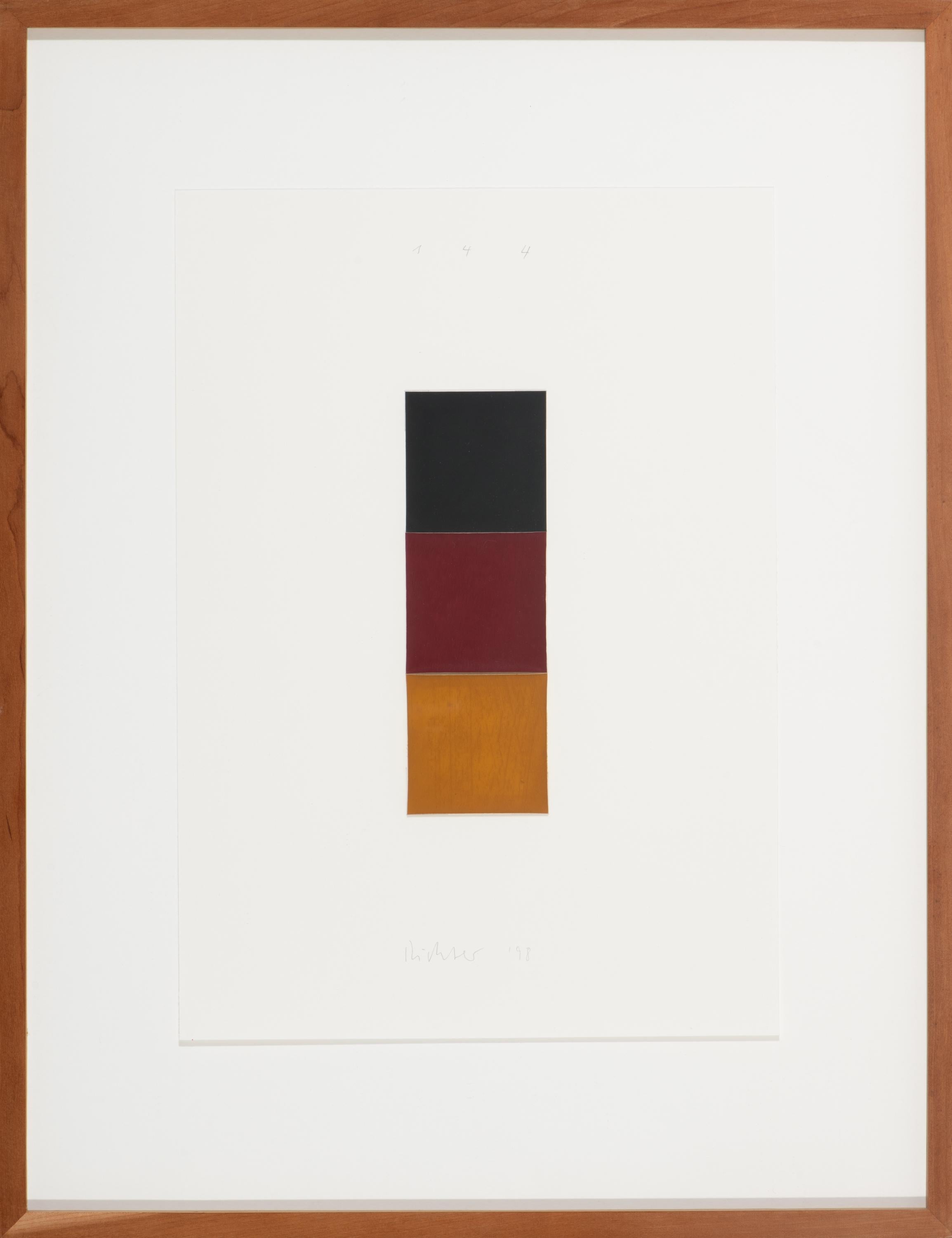Schwarz, Rot, Gold I [Black, Red, Gold I] -- Oil Paint, Collage Art by Richter - Print by Gerhard Richter
