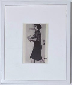 Sekretarin, 1963, (handsignierte Offsetlitho-Postkarte von Gerhard Richter), gerahmt