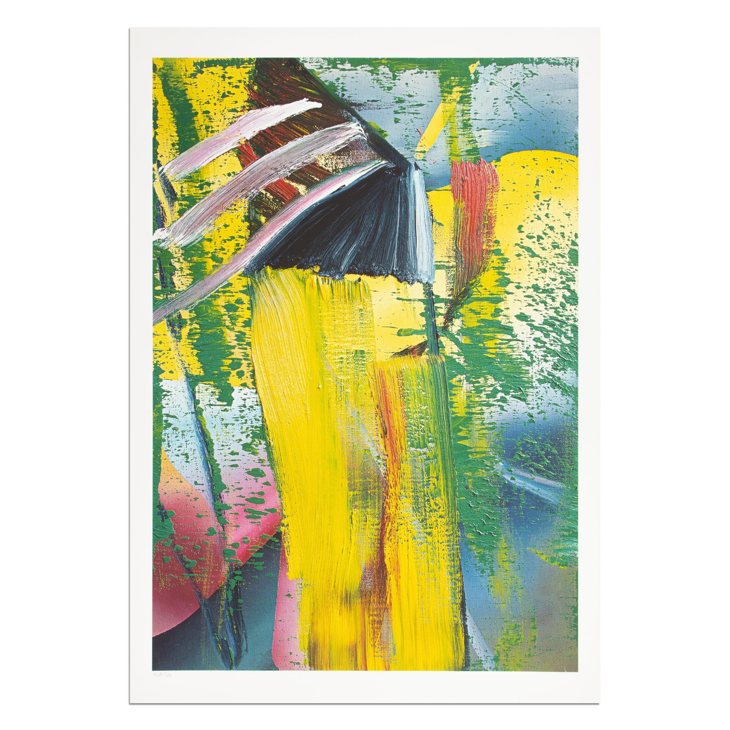 Set of 4 abstract prints, Abstrakte Bilder - Brown Abstract Print by Gerhard Richter