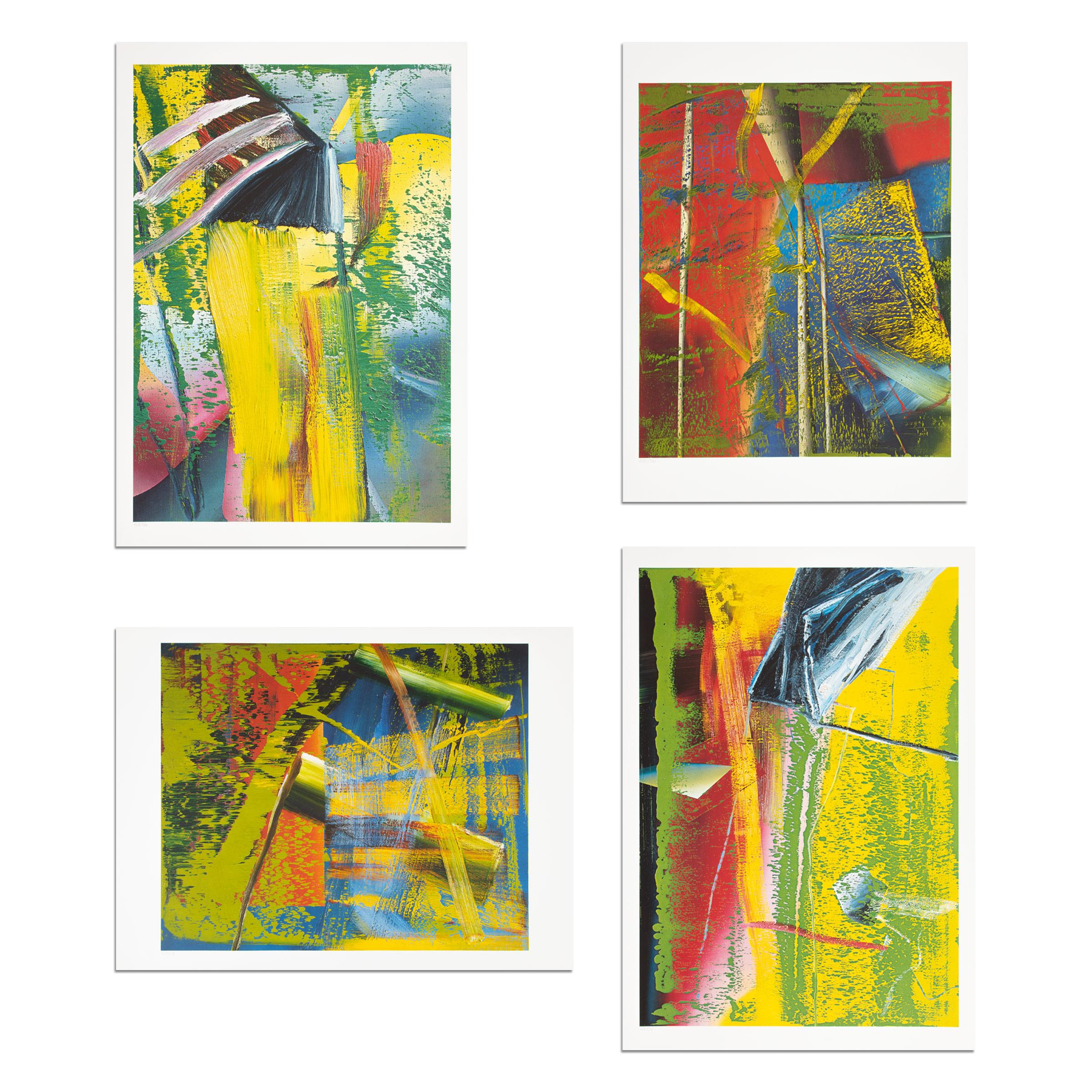 Gerhard Richter Abstract Print - Set of 4 abstract prints, Abstrakte Bilder