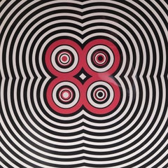 Gerhard Uhlig 1960s op-art screen print "untitled" 1966