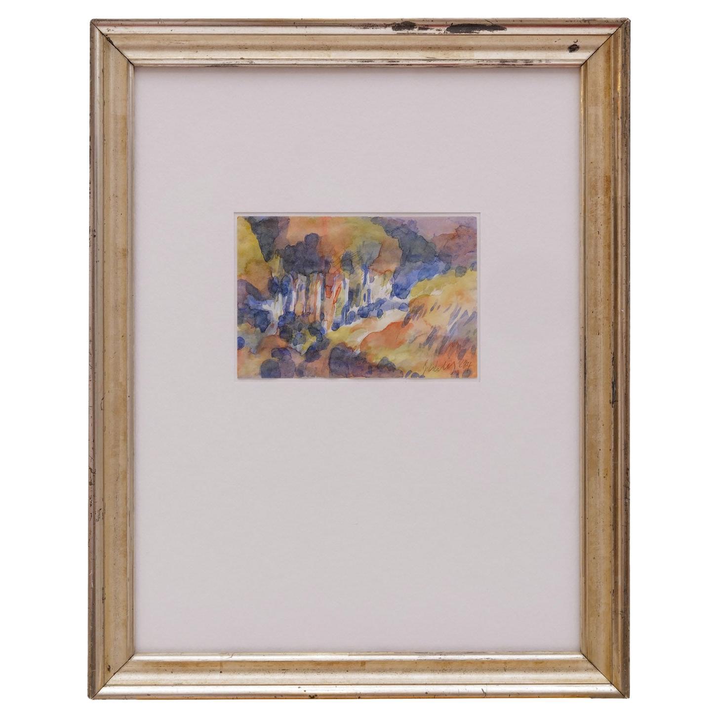 Gerhard Uhlig Watercolor “untitled”, created in 1984 For Sale