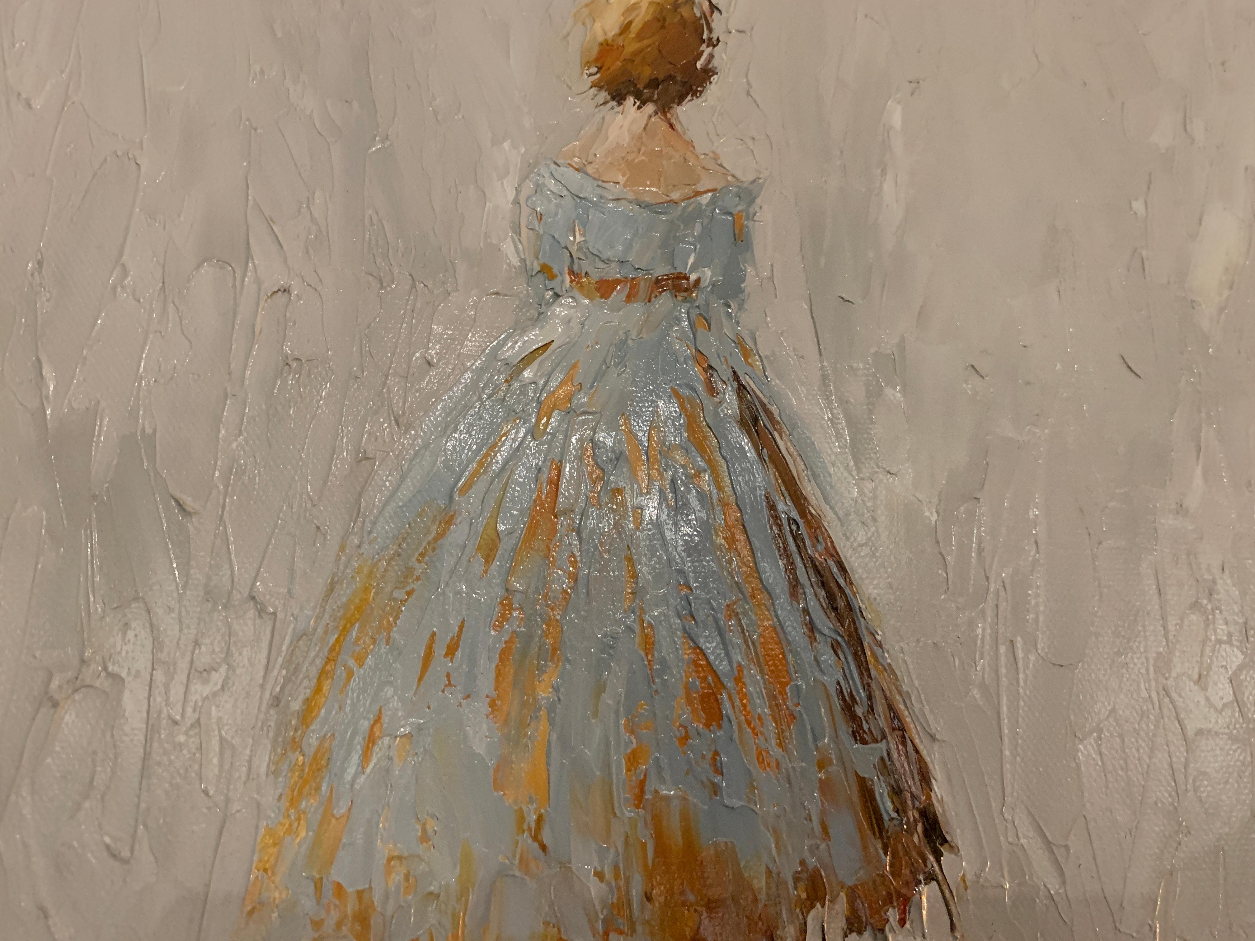 Amelia by Geri Eubanks, Small Framed Impressionist Oil on Canvas Painting 4