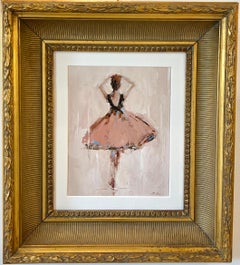 Ballerina Studie III von Geri Eubanks, gerahmtes figuratives Gemälde, Öl auf Leinwand