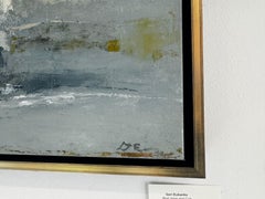 Blaue Vase und Tasse von Geri Eubanks, Impressionistisches Stillleben Ölgemälde, Blau