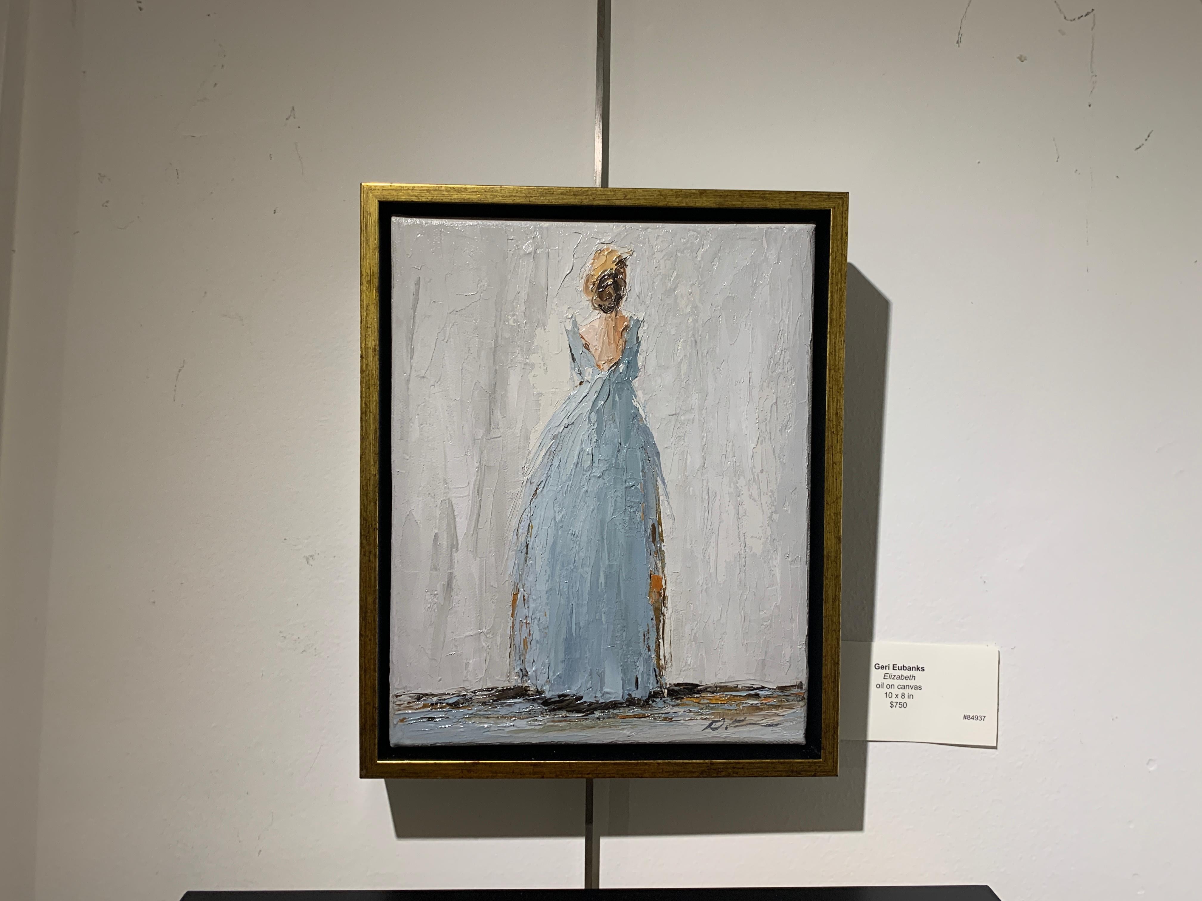 Elizabeth by Geri Eubanks, Small Framed Impressionist Oil on Canvas Painting 1