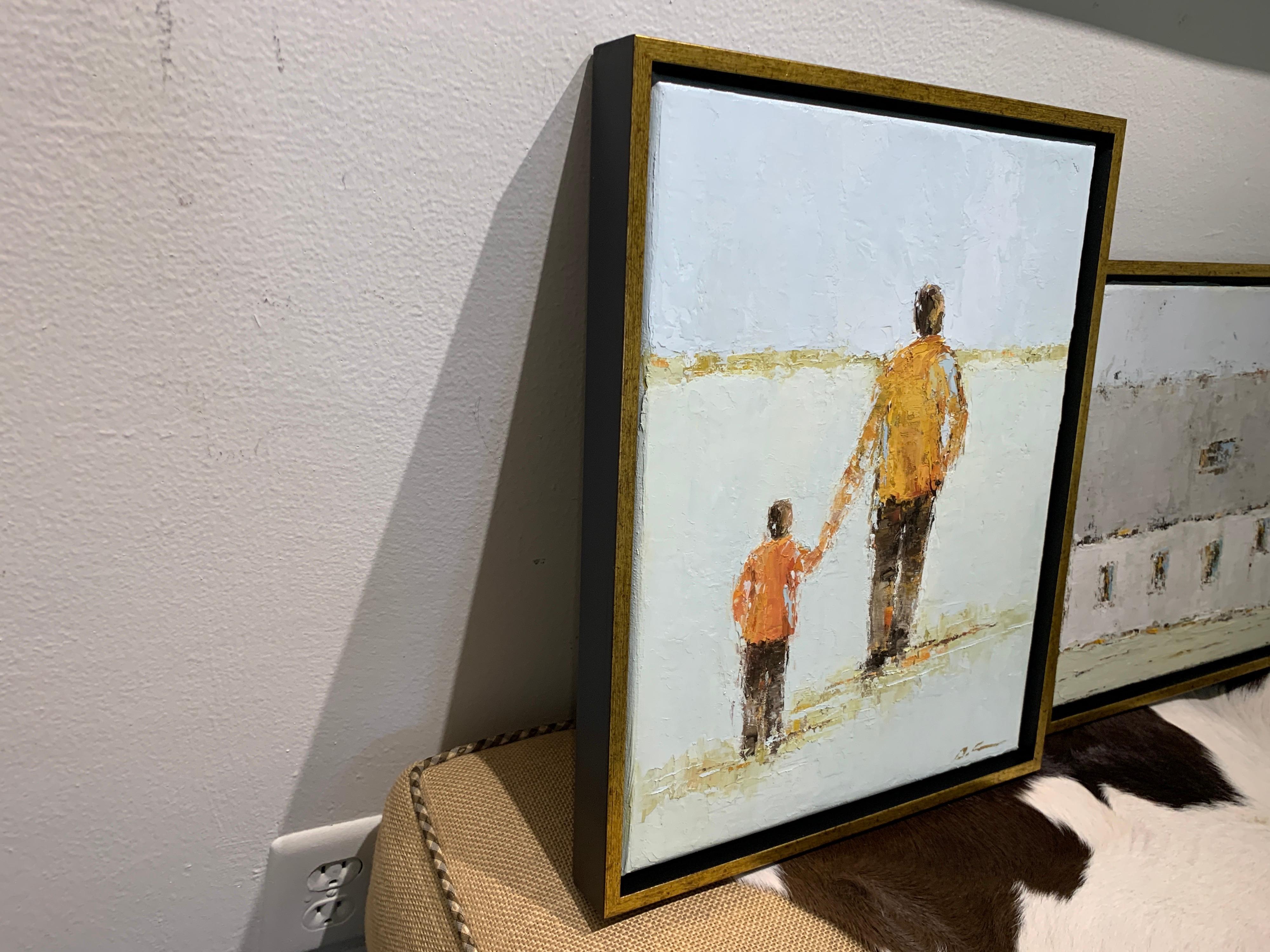 Father and Son by Geri Eubanks, Petite Framed Impressionist Oil Painting 3