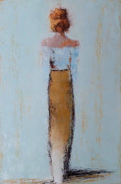 Geri Eubanks, Jacqueline, 2018 Framed Impressionist Oil on Canvas Painting