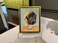 Head Portrait II by Geri Eubanks, Small Framed Figure Impressionist Oil Painting