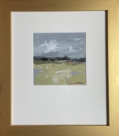 Horizon I de Geri Eubanks, petite peinture à l'huile impressionniste de paysage
