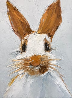 Oscar by Geri Eubanks Small Framed Rabbit Painting