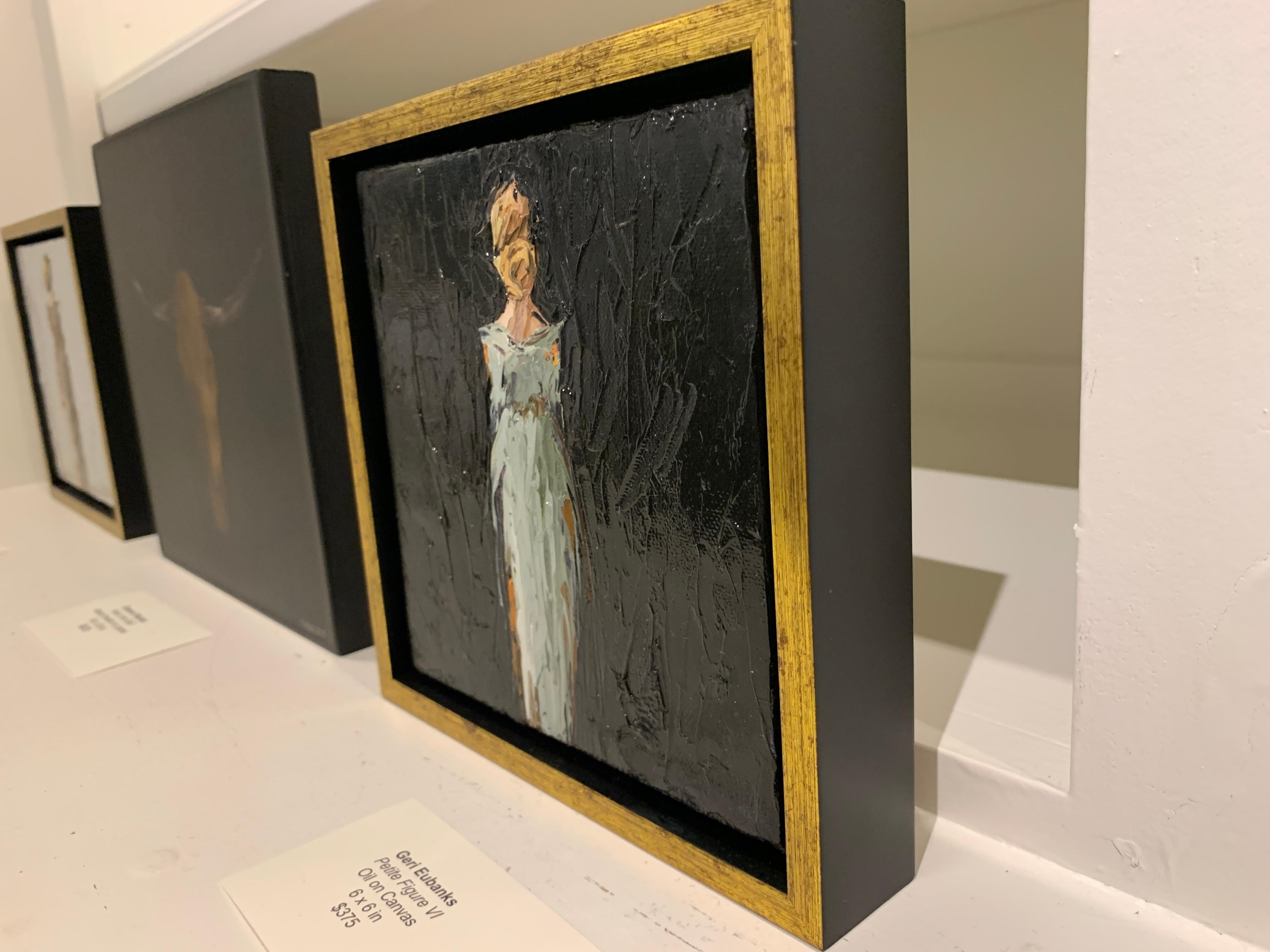 Petite Figure VI by Geri Eubanks, Small Framed Square Impressionist Figure 2