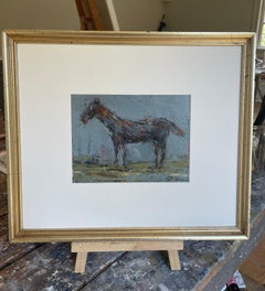 Steady II di Geri Eubanks, Quadro figurativo di cavallo su tela con cornice