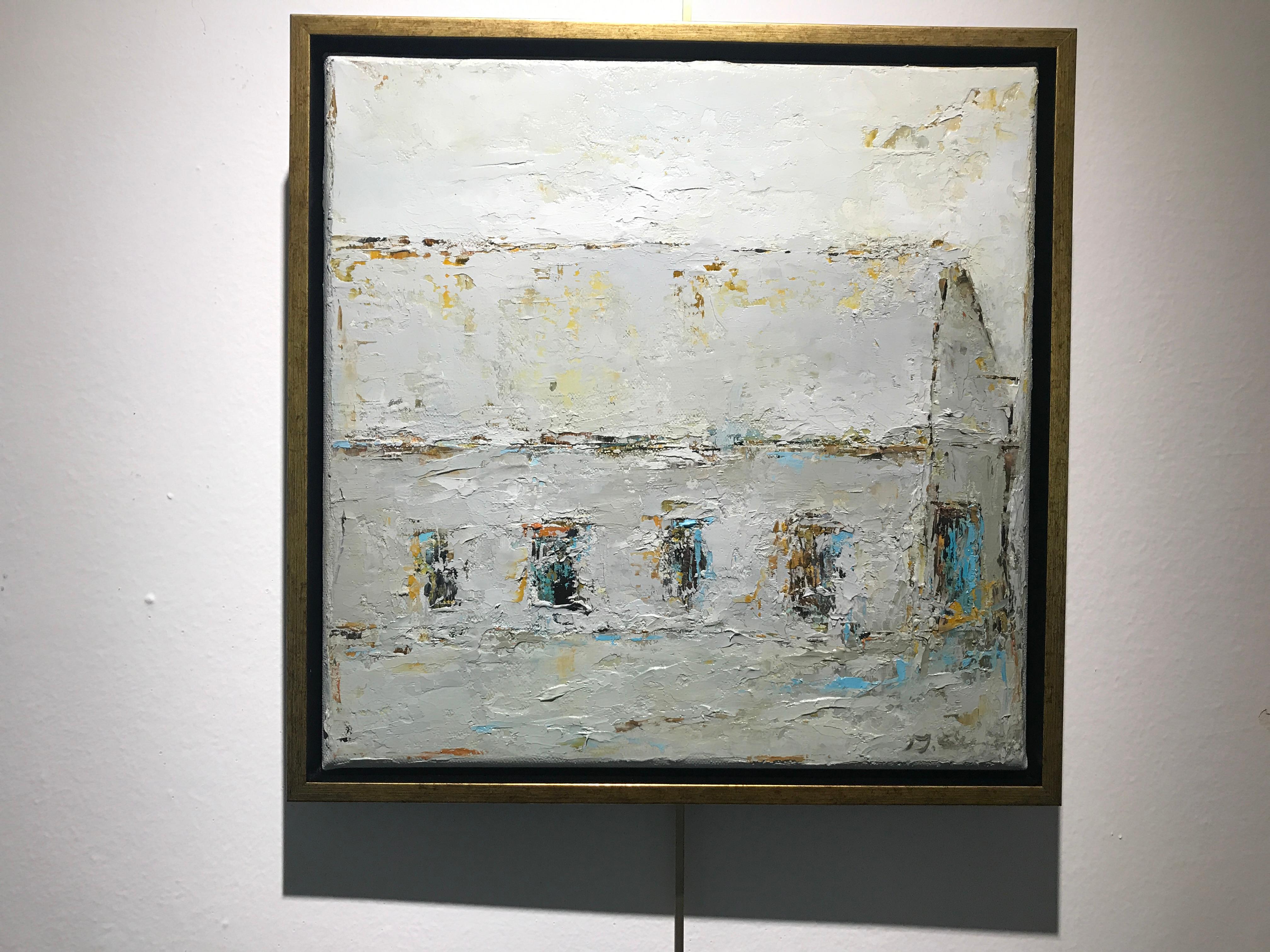 The Barn II, Geri Eubanks 2018 Small Impressionist Framed Oil on Canvas Painting 1