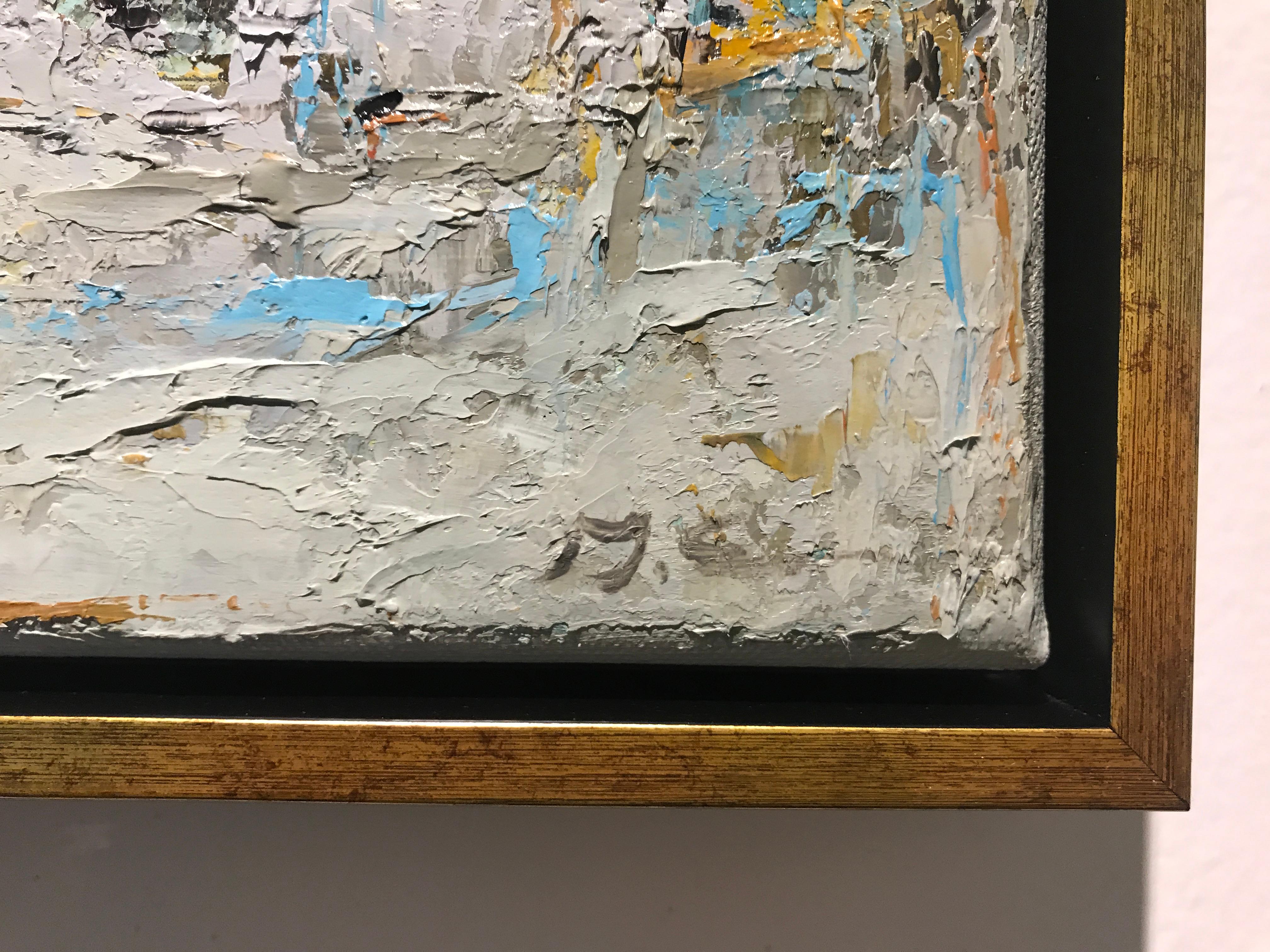 The Barn II, Geri Eubanks 2018 Small Impressionist Framed Oil on Canvas Painting 2