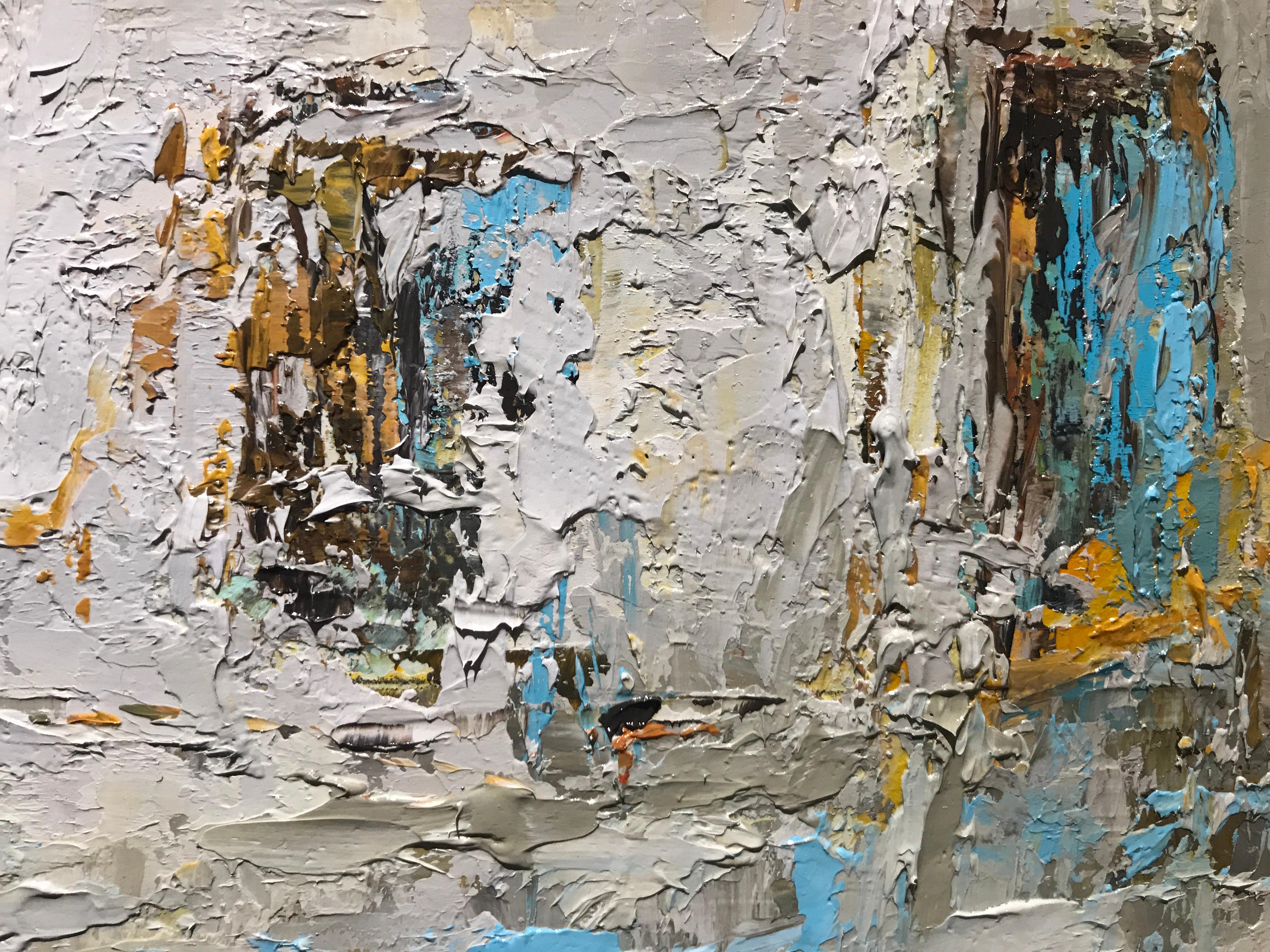 The Barn II, Geri Eubanks 2018 Small Impressionist Framed Oil on Canvas Painting 3