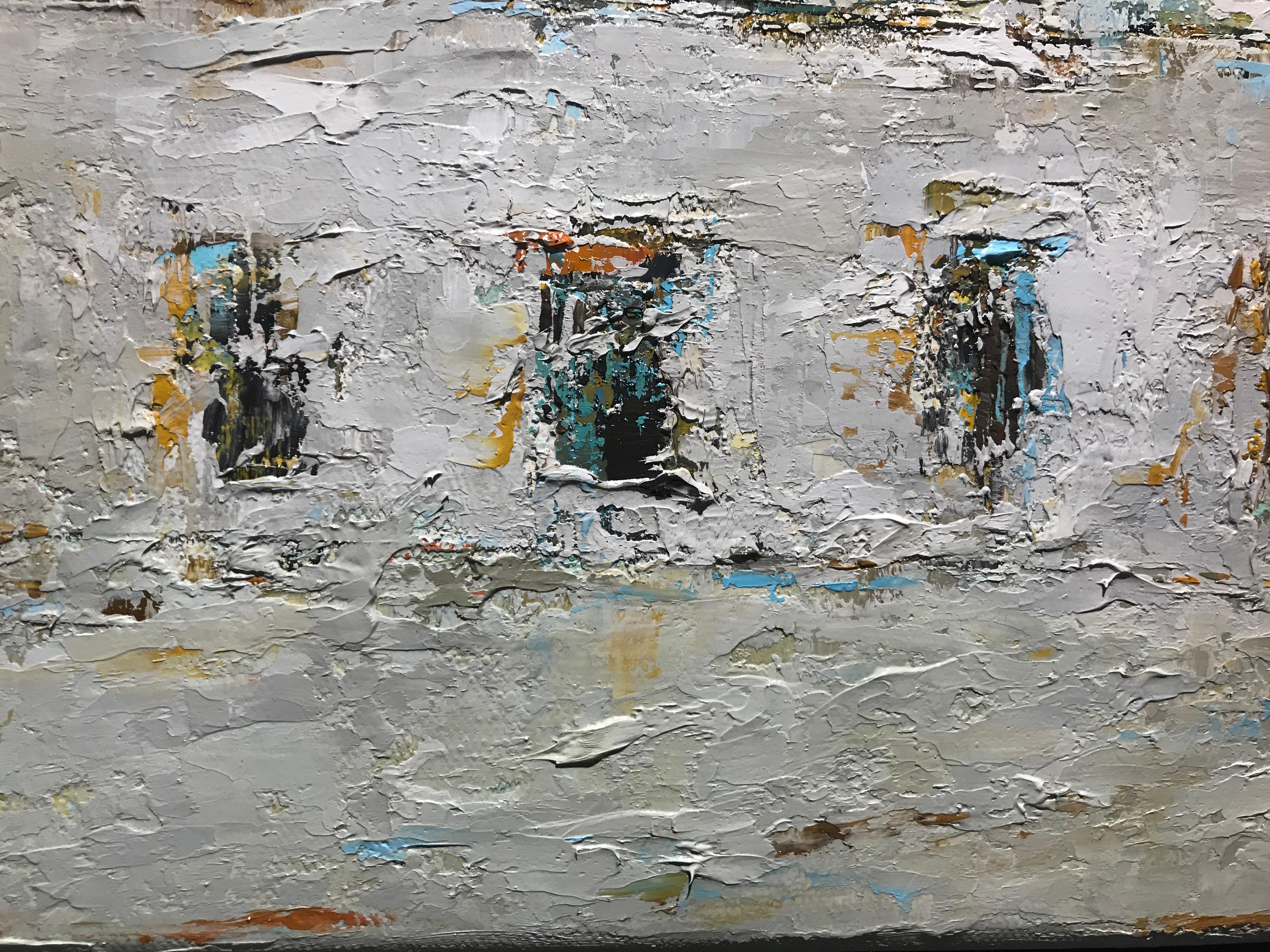 The Barn II, Geri Eubanks 2018 Small Impressionist Framed Oil on Canvas Painting 5