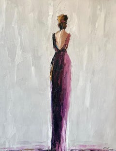 Violette by Geri Eubanks, Contemporary Framed Figurative Oil on Canvas Painting