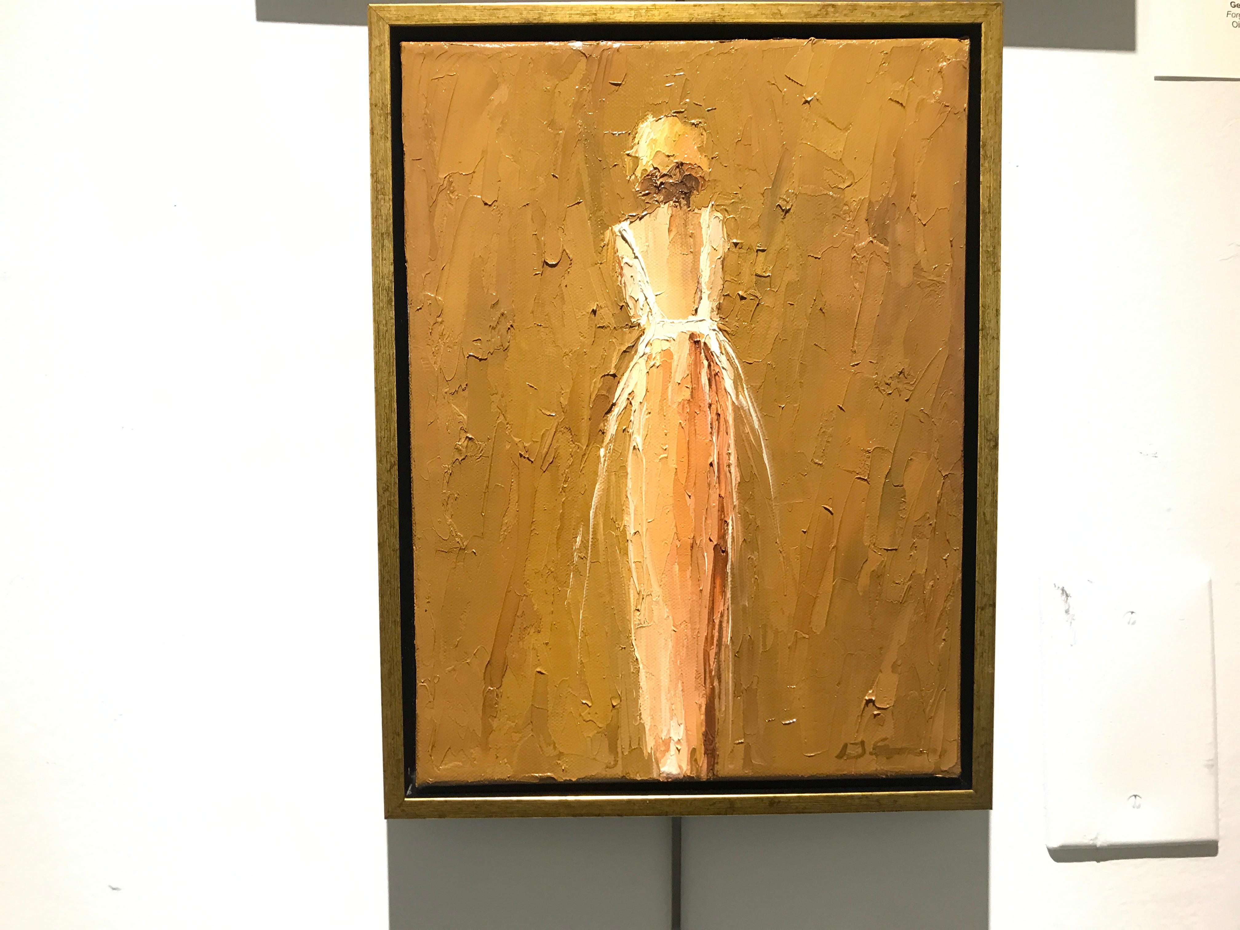 Yvette II by Geri Eubanks, Small Framed Impressionist Figurative Oil Painting 1