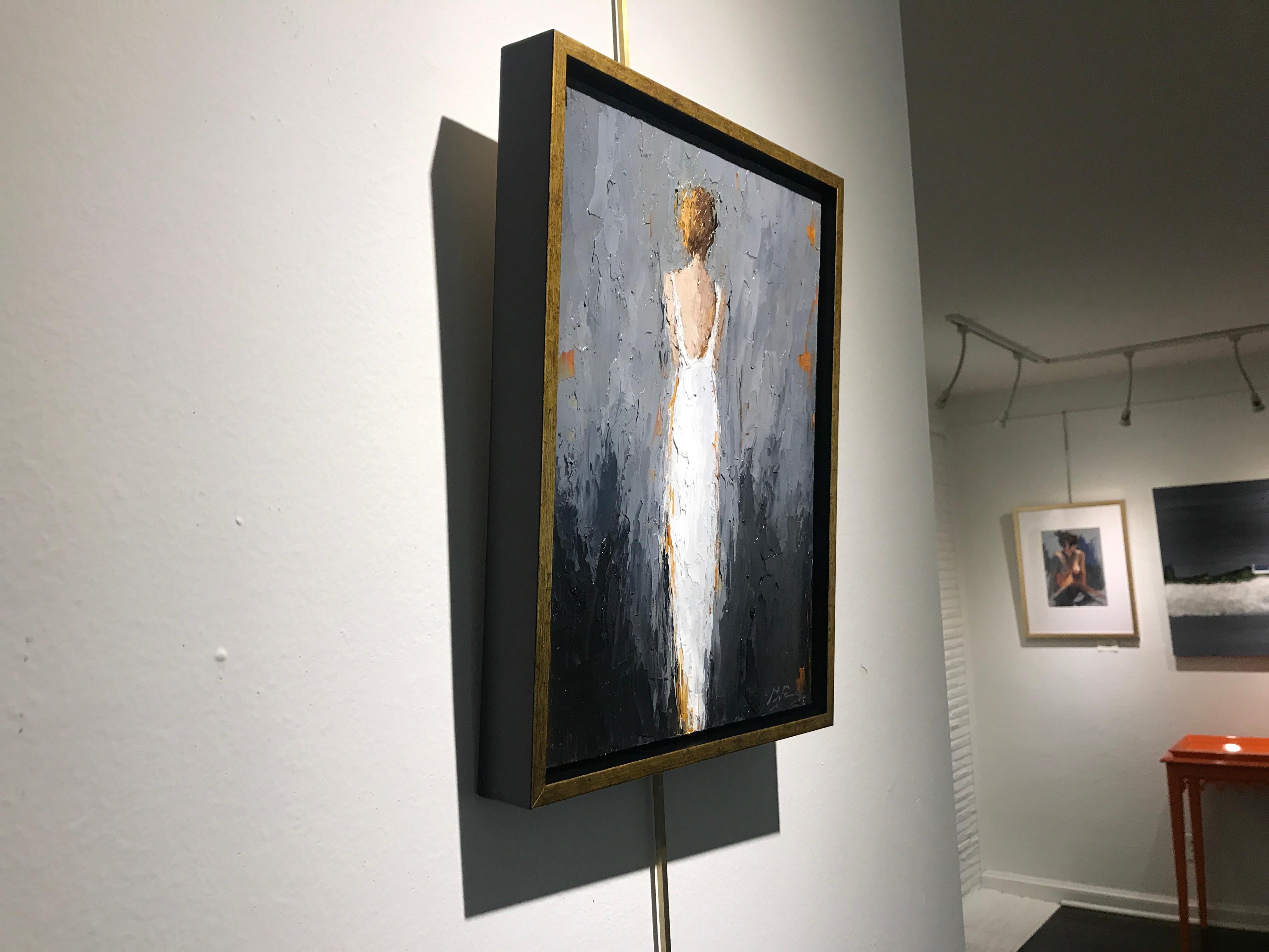 Zoe, Geri Eubanks 2018 Petite Framed Oil on Board Impressionist Painting 9