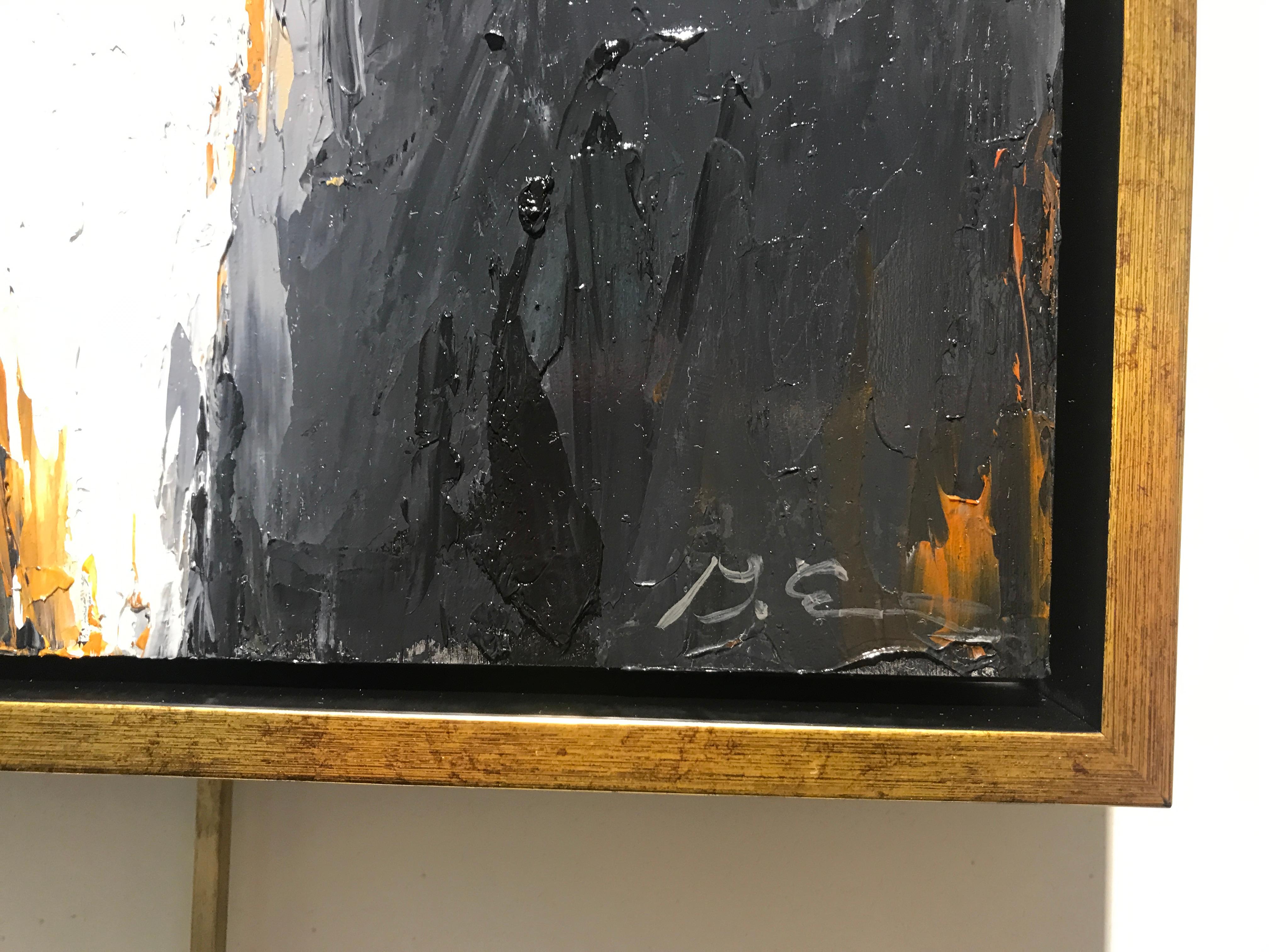 Zoe, Geri Eubanks 2018 Petite Framed Oil on Board Impressionist Painting 3
