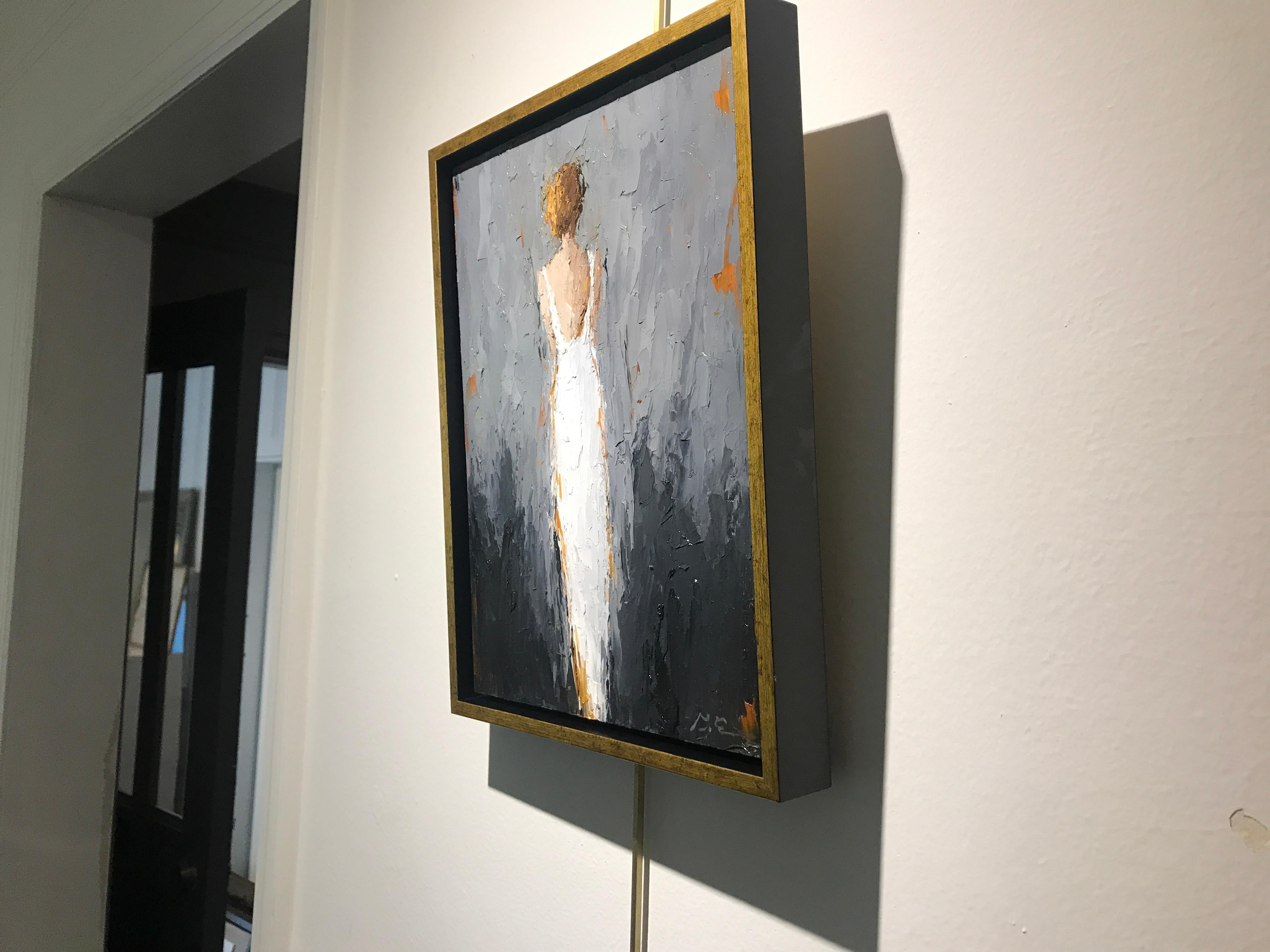 Zoe, Geri Eubanks 2018 Petite Framed Oil on Board Impressionist Painting 8