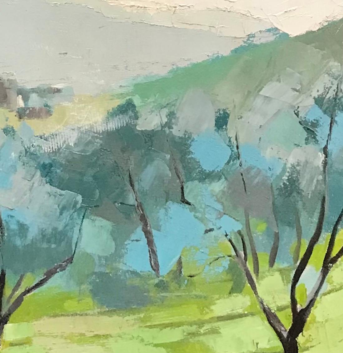 View of church in the distance by Gerini - Oil on canvas 2