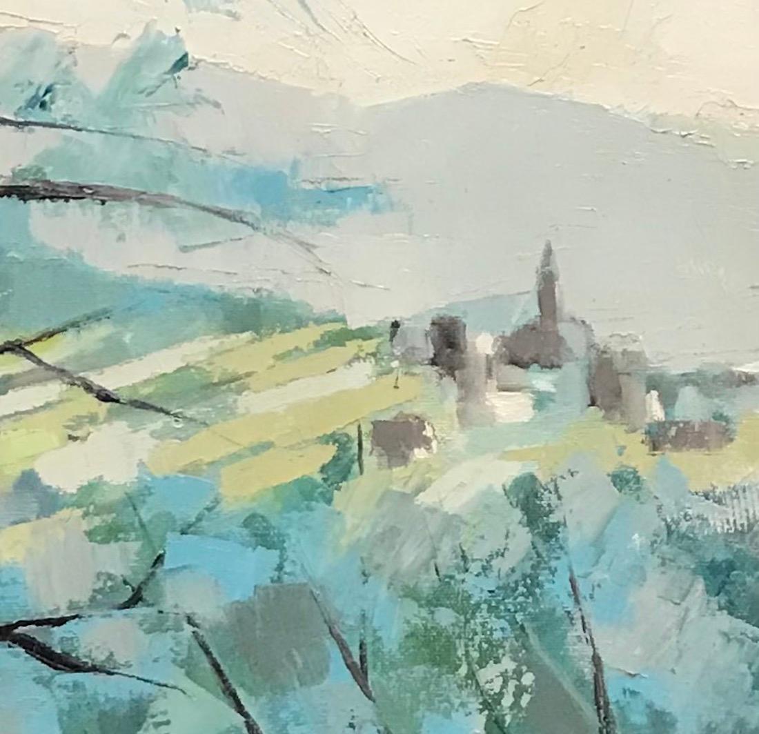 View of church in the distance by Gerini - Oil on canvas 3
