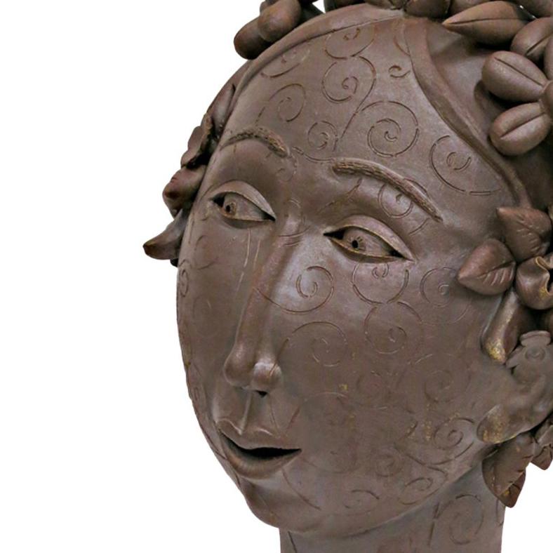 Flora (Female Head) - Sculpture by Gerit Grimm
