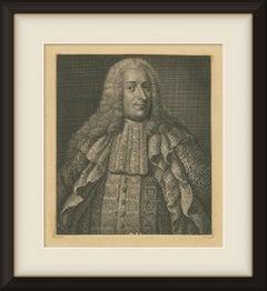 Gerlach Adolph von Münchhausen, Original Antique Engraving, circa 1750