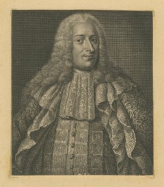 Gerlach Adolph von Münchhausen, Original Antique Engraving, circa 1750