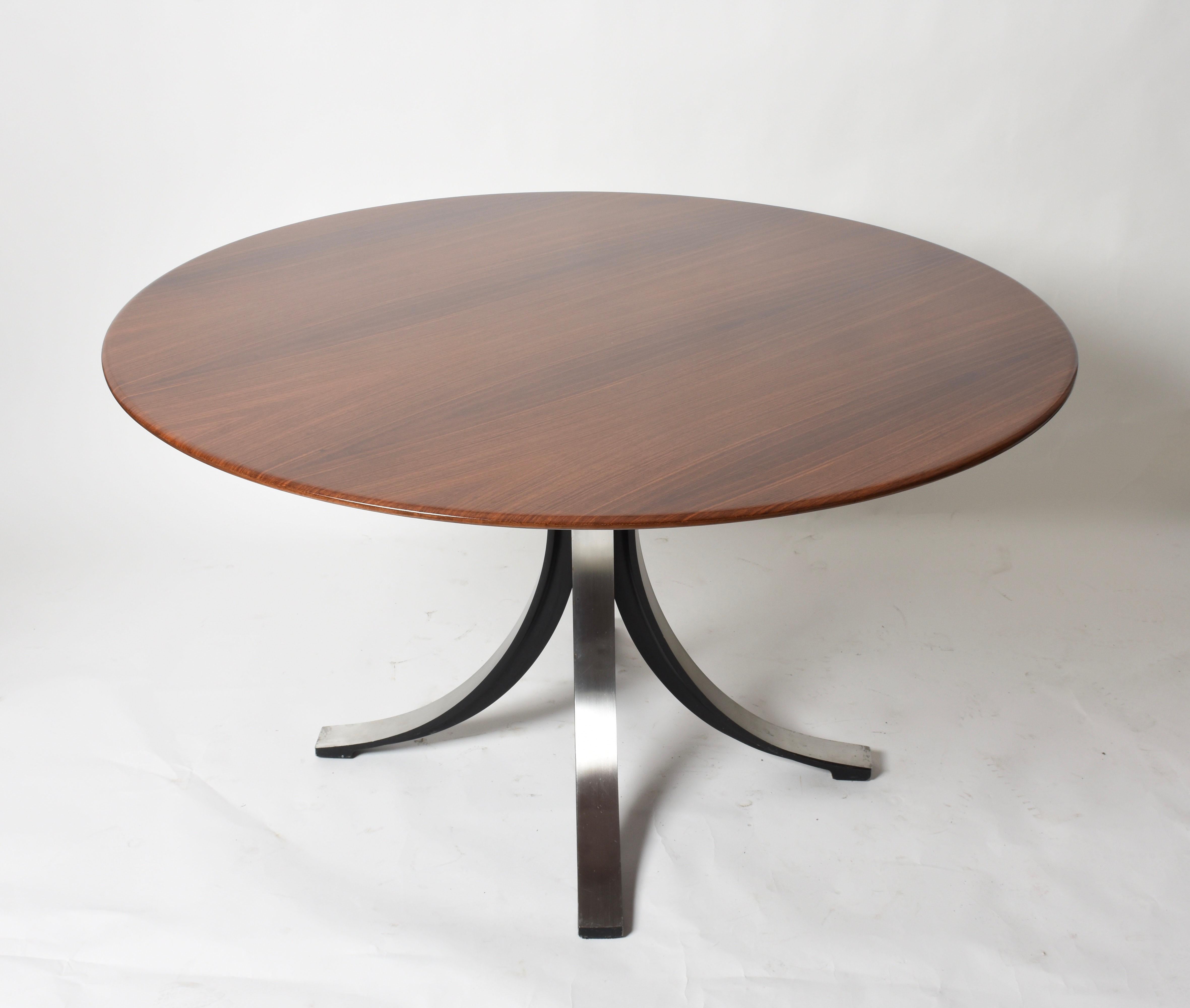 Gerli and Borsani Midcentury T-69 Italian Wood Dining Table for Tecno Italy 1965 In Good Condition In Roma, IT