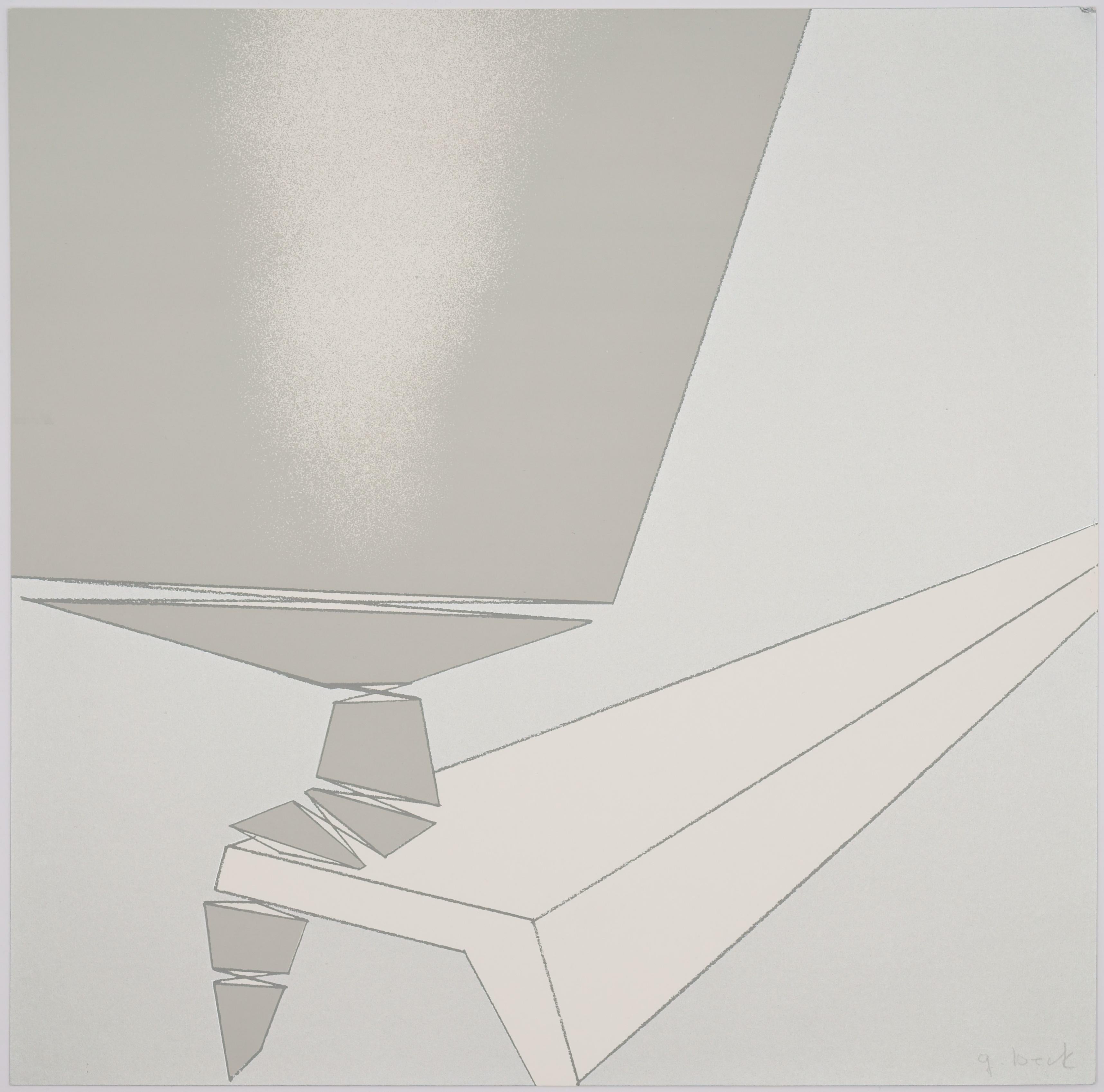 Ohne Titel / - Tanzende Skulptur - (Geometrische Abstraktion), Print, von Gerlinde Beck