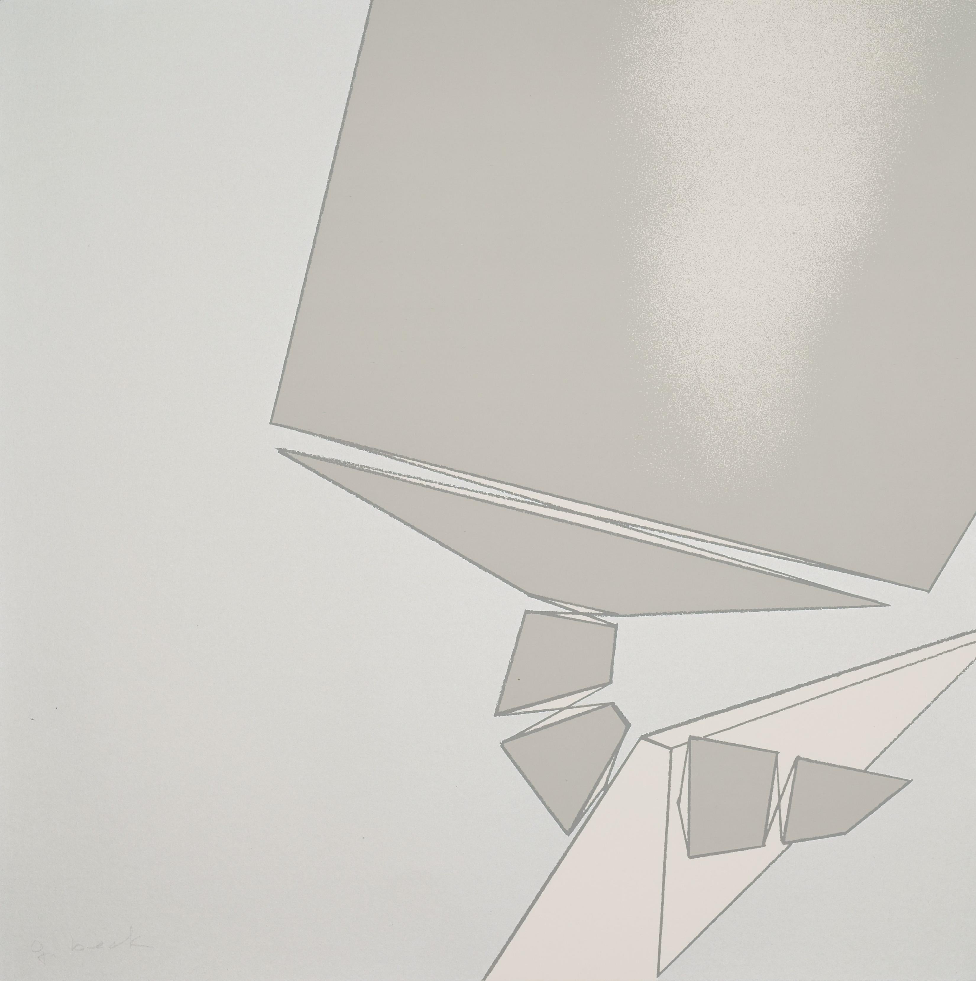 Ohne Titel / - Tanzende Skulptur - (Grau), Abstract Print, von Gerlinde Beck