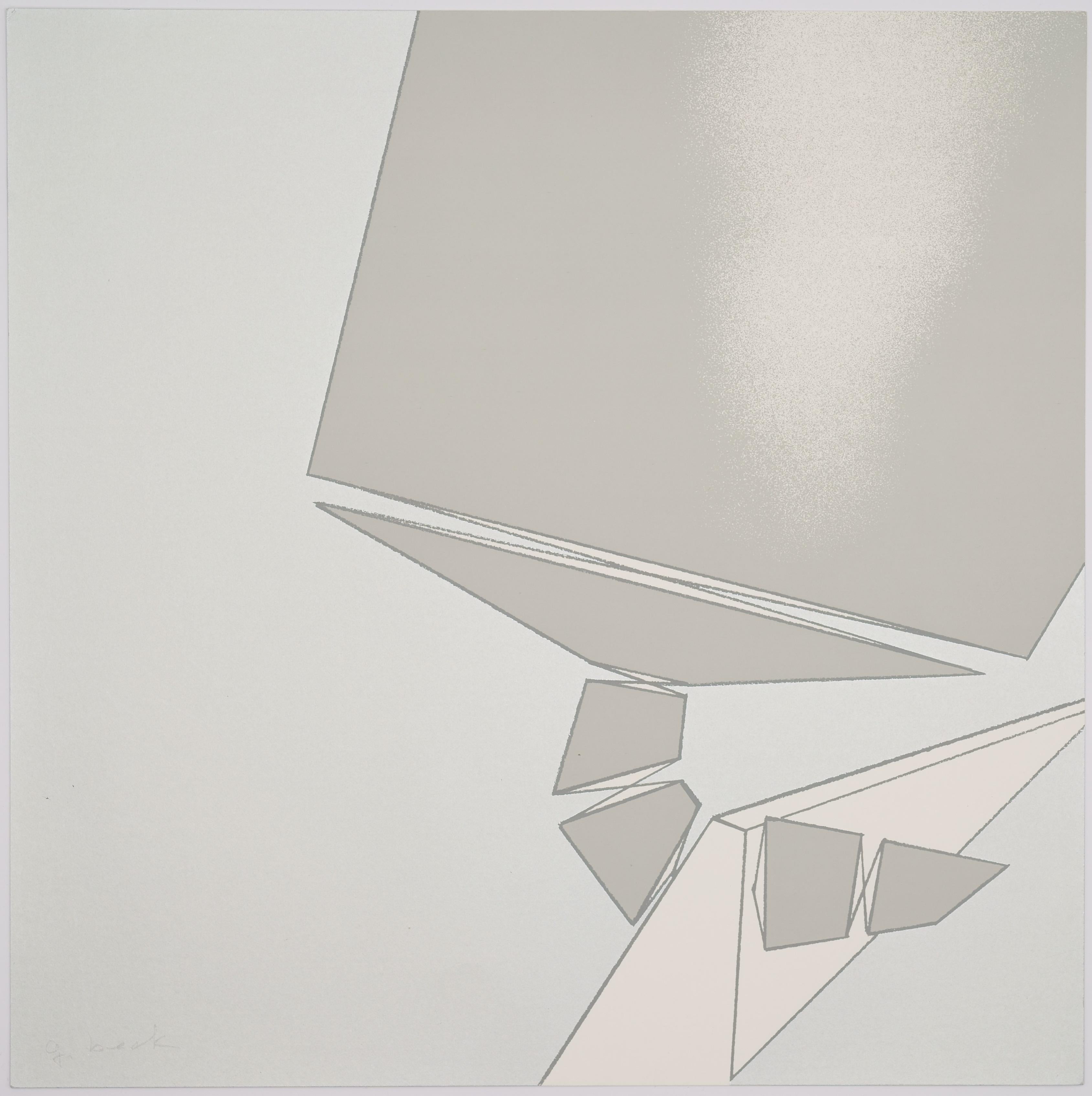 Gerlinde Beck (1930 Stuttgart-Cannstatt - 2006 Mühlacker-Großglattbach), Ohne Titel, 1973. Serie von vier Serigraphien, 29,8 cm x 29,8 cm, jeweils auf der Vorderseite in Blei signiert und auf der Rückseite nummeriert. Blatt 1-3 Nr. 74/100, Blatt 4