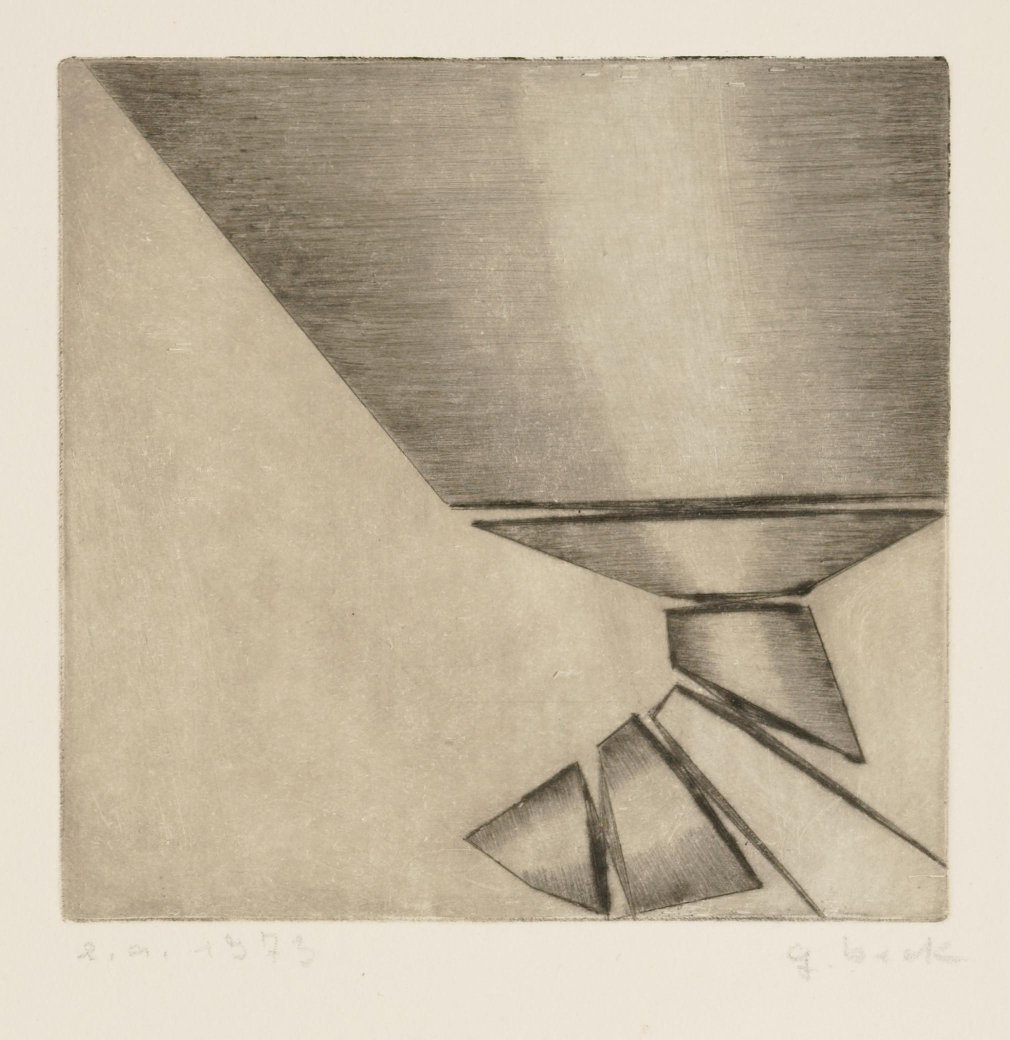 Gerlinde Beck Abstract Print – Ohne Titel / - Skulpturale Ambivalenz -