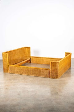 Germa Bettgestell aus Korbgeflecht von Adalberto Dal Lago