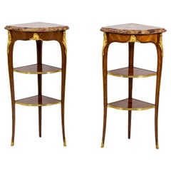 Paire de consoles d'angle en placage Germain-Maximilien Durand, datant d'environ 1880, LS460619