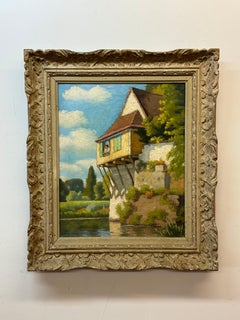 Germain Raingo-Pelouse (1893-1963) schöne impressionistische Flusslandschaft